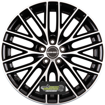 Borbet BS5 black polished 8x19 ET39 - LK5/112 ML66.5 Felge Alu