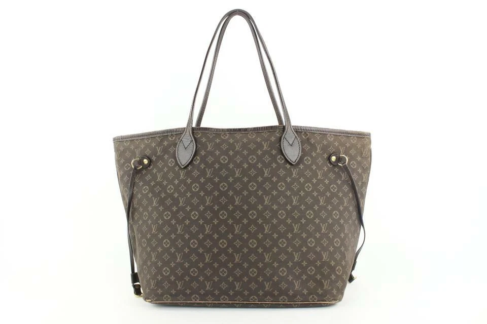 Louis Vuitton Neverfull MM Black Mini Lin Tote Shopper bag Louis