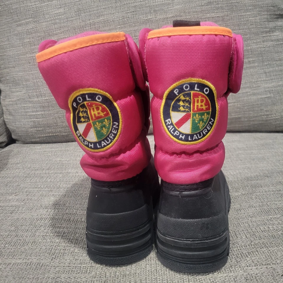Polo Ralph Lauren Hamilten EZ Rosa/Negro Juvenil Botas de Nieve Talla 10 Foto 2 de 4
