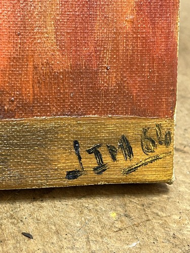 Peinture abstraite signée JIM64 Ancien Tableau (n.2) - Picture 3 of 11
