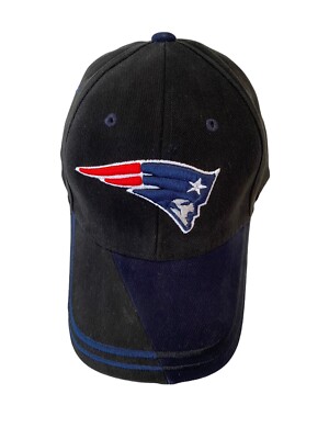 NFL New England Patriots Football Mens Blue/Black Adjustable Cap Hat SAMPLE RARE