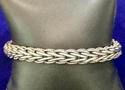 アクセサリー mexican jewelry silver chain bracelet925 Vintage Handcrafted Mexican 925 Sterling Silver Chain Bracelet 44g