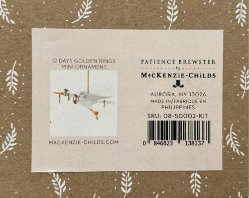 NEW MacKenzie Childs Patience Brewster Mini 12 Days of Christmas Ornaments - Picture 12 of 27