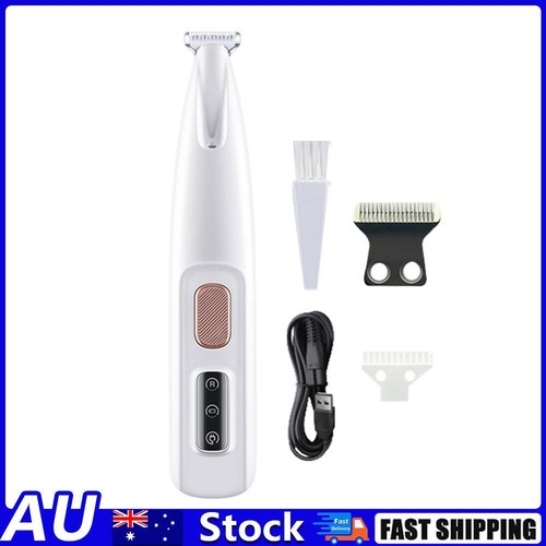 Dog Hair Trimmer with LED Light Dog Clippers Rechargeable Cordless for