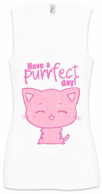 Have A Purrfect Day Damen Tank Top Cat Cats Love Meow Addiction Katze Katzen