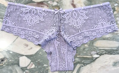 NEW Victoria Secret Very Sexy Pearl Embellished Cheeky Panty - Grape Arbor - XL