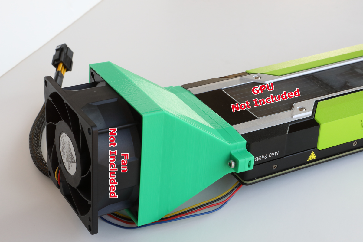 Kit Adattatore Ventola Per NVIDIA Tesla P40, P100, V100, K80, M40 &ndash; Supporta Ventola 120mm
