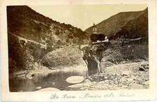 Italy, Orrido di Santa Anna, Cannobio Vintage Albumen Print. Vintage Italy.
