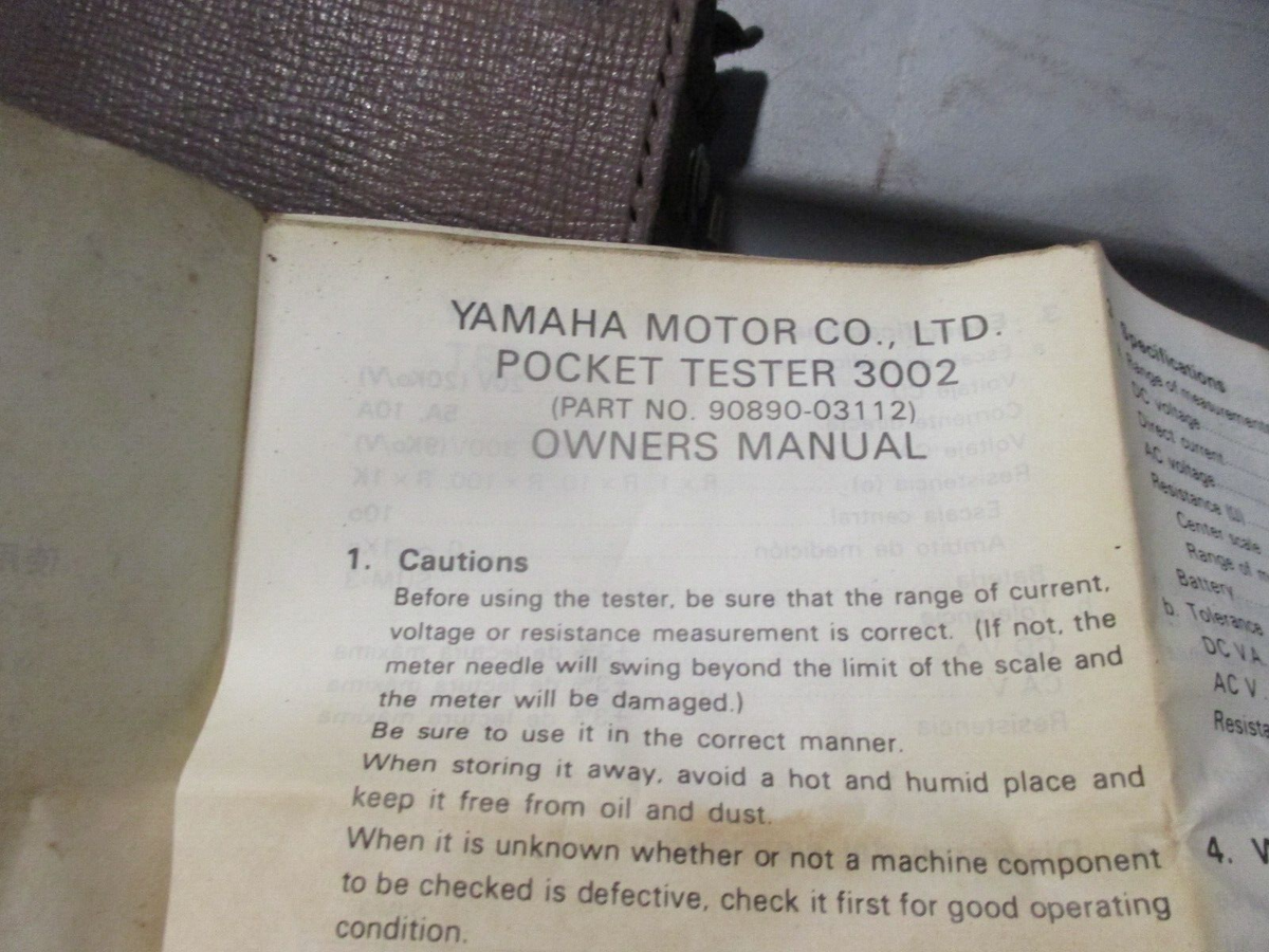 Vintage Yamaha OEM Hioki Pocket Tester Multimeter 90890-03112 | eBay