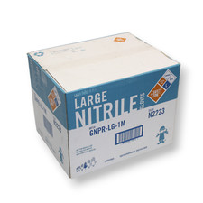Powder Free Gloves 1000Pcs Safety Zone Blue Nitrile Ambidextrous GNRP-LG Size L