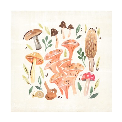 'Fungi Field Trip IV' Canvas Art by Annie Warren