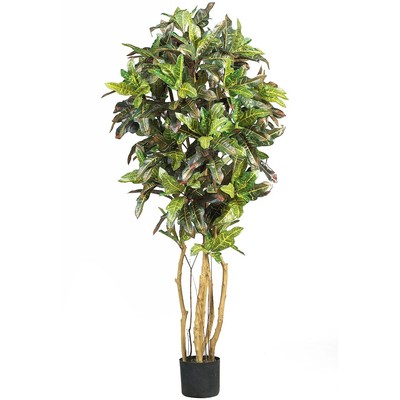 Nearly Natural 5180 5' Croton Silk Tree in Pot (5180)