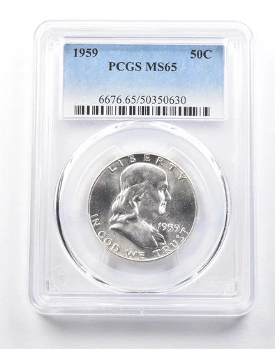 1959 Franklin Half Dollar Type 2 Reverse MS65 PCGS *4104