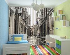Toneless City template 3D Curtains Blockout Photo Printing Curtains Drape Fabric