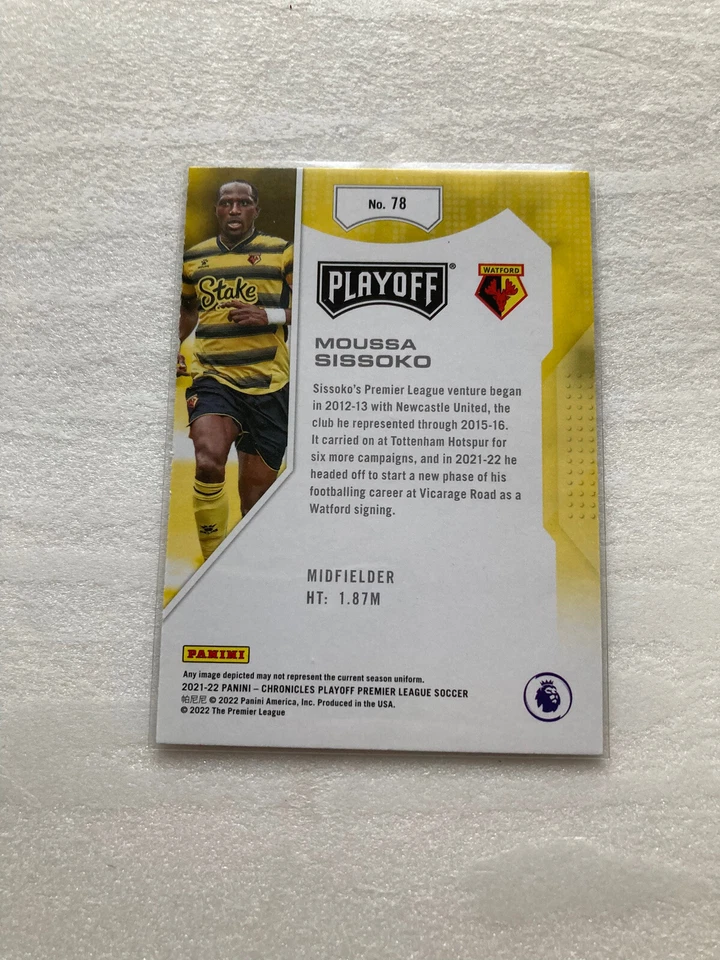 2021-22 PANINI CHRONICLES MOUSSA SISSOKO PLAYOFF PURPLE ASTRO WATFORD #78 - Image 2 of 4