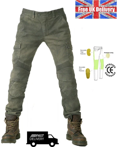 Motorcycle Jeans Motorbike Trousers Pant Made With Kevlar Biker Free CE Armours
