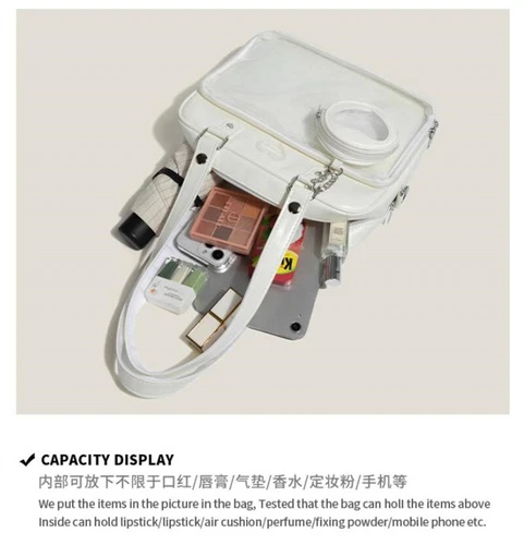 Lolita transparent PU ItaBag shoulder bag handbag JK uniform mailman bag- - Picture 14 of 30