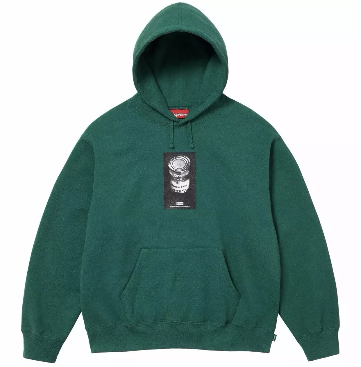 Sweat à capuche Supreme Soup Can vert foncé SS24 homme taille Medium ?