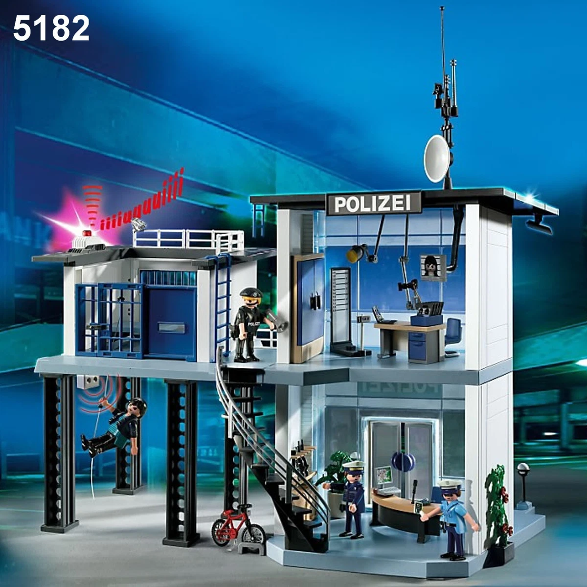 Playmobil City Action 5176 pas cher, Commissariat de police avec