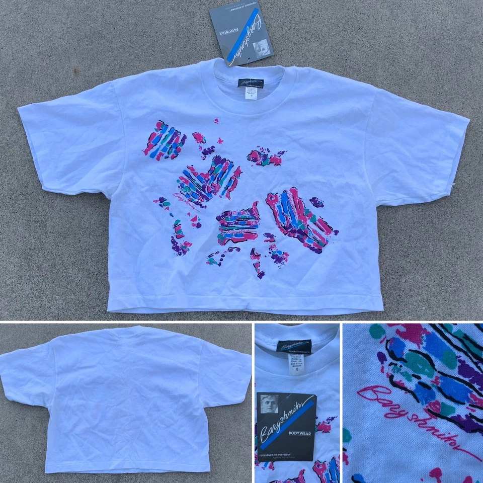 Camiseta corta vintage Baryshnikov Body Wear camiseta corta media camisa años 80 talla S Foto 4 de 4