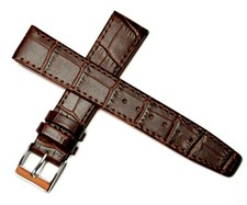 EASY FIT CLIP ON OPEN ENDED LEATHER WATCH STRAP BROWN 12MM to 20MM WITH FREEPOST