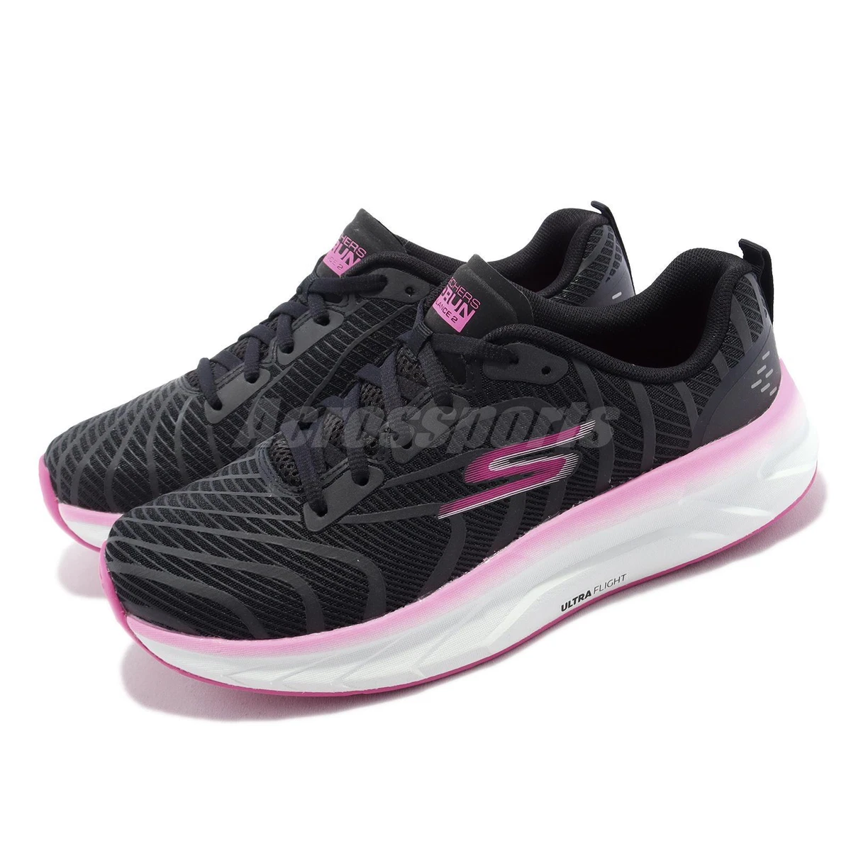 Skechers Go Run Balance Black Pink Women Running Sports Shoes 172013-BKPK eBay