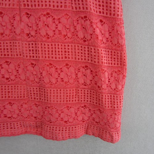 Review Dress Womens 10 Pink Straight Sheath Shift Lace Party Event Short Retro - Picture 9 of 17