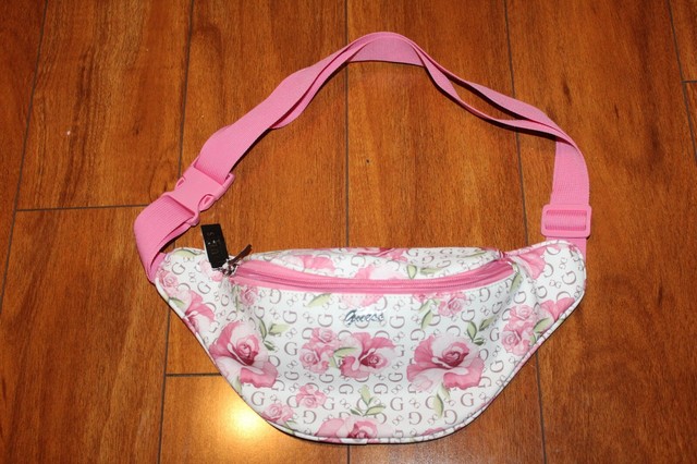 guess floral fanny pack