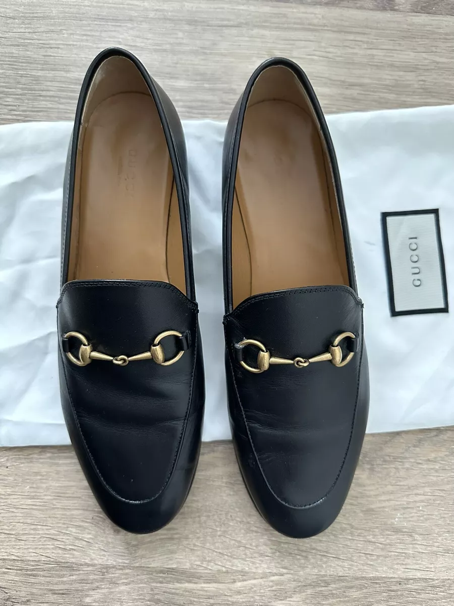 Black Shiny Leather Gucci Jordaan Loafer