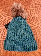 Marcus Adler Knit Bobble Hat Tossle Cap in Green