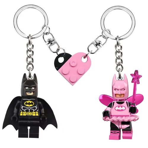 Exclusivo Llavero Lego Batman Hada Rosa con Ladrillo Día de San Valentín Pareja Regalos - Imagen 14 de 21