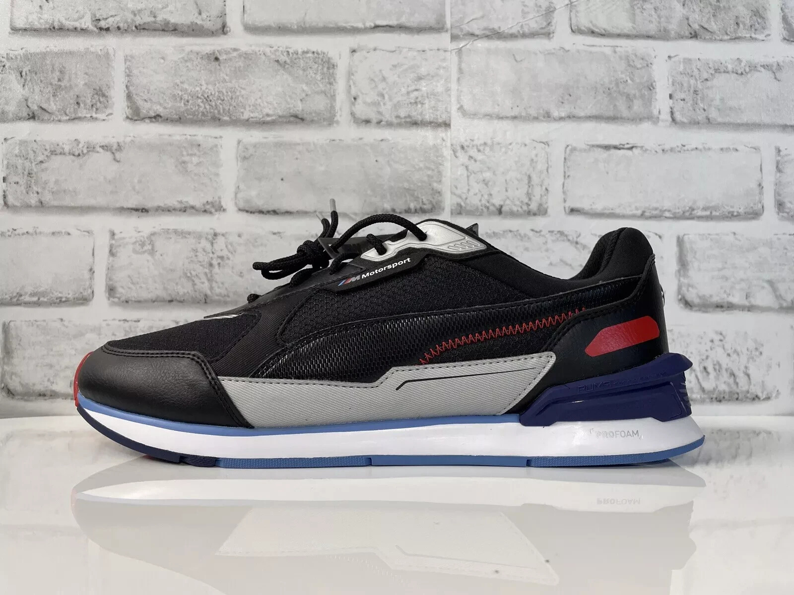 Puma BMW Motorsports M Low Racer Черный и Белый 306805-01 Мужской размер