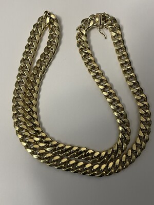 10k Yellow Gold Semi Solid Miami Cuban Chain (9.10 mm)