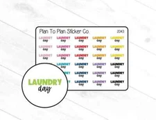 2043~~Laundry Day Planner Stickers.