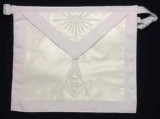 Masonic Blue Lodge Master Regalia Mason White Apron With Free Shipping