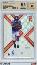 Dalvin Cook RC BGS 9.5 w 10 AU: 2017 Elite TofC Autographs Red Gisto /49 POP 4