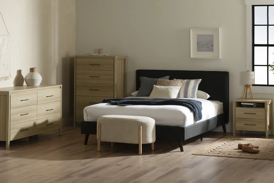 Cómoda South Shore Gravity 6 cajones ceniza natural Foto 3 de 4