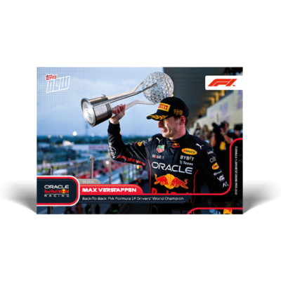2022 Topps Now Formula 1 F1 Max Verstappen #63 World Champion Red 