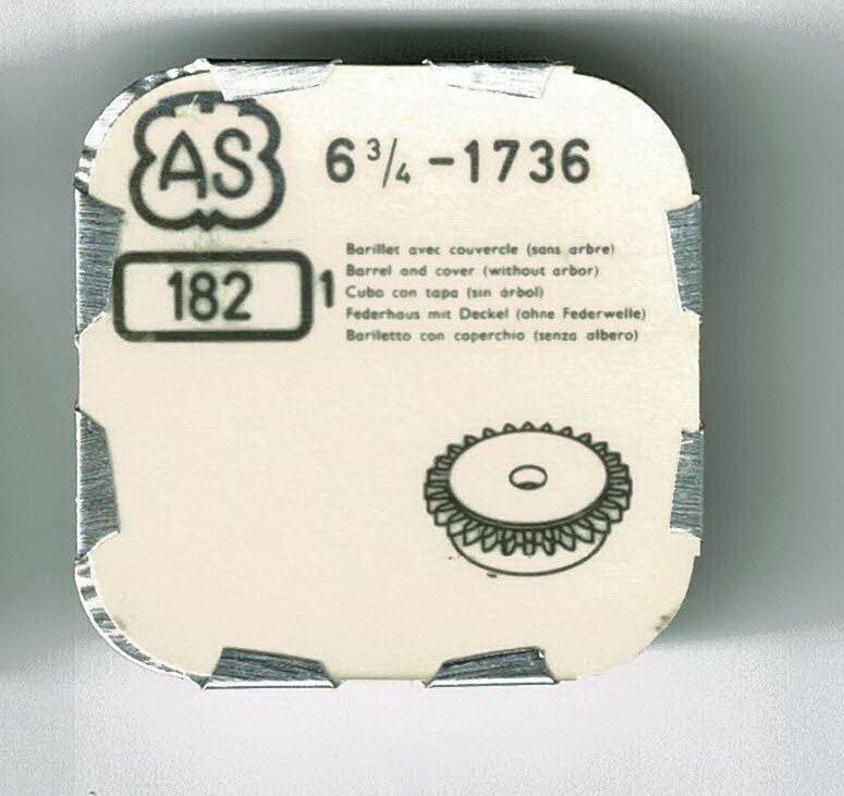 AS 1736-182 Mainspring Barrel Replacement Part New