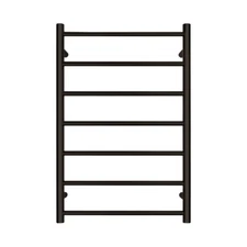 Reln 36.2-in x 24.4-in 7-Bar Matte Black Wall Mounted Electric Towel Warmer.