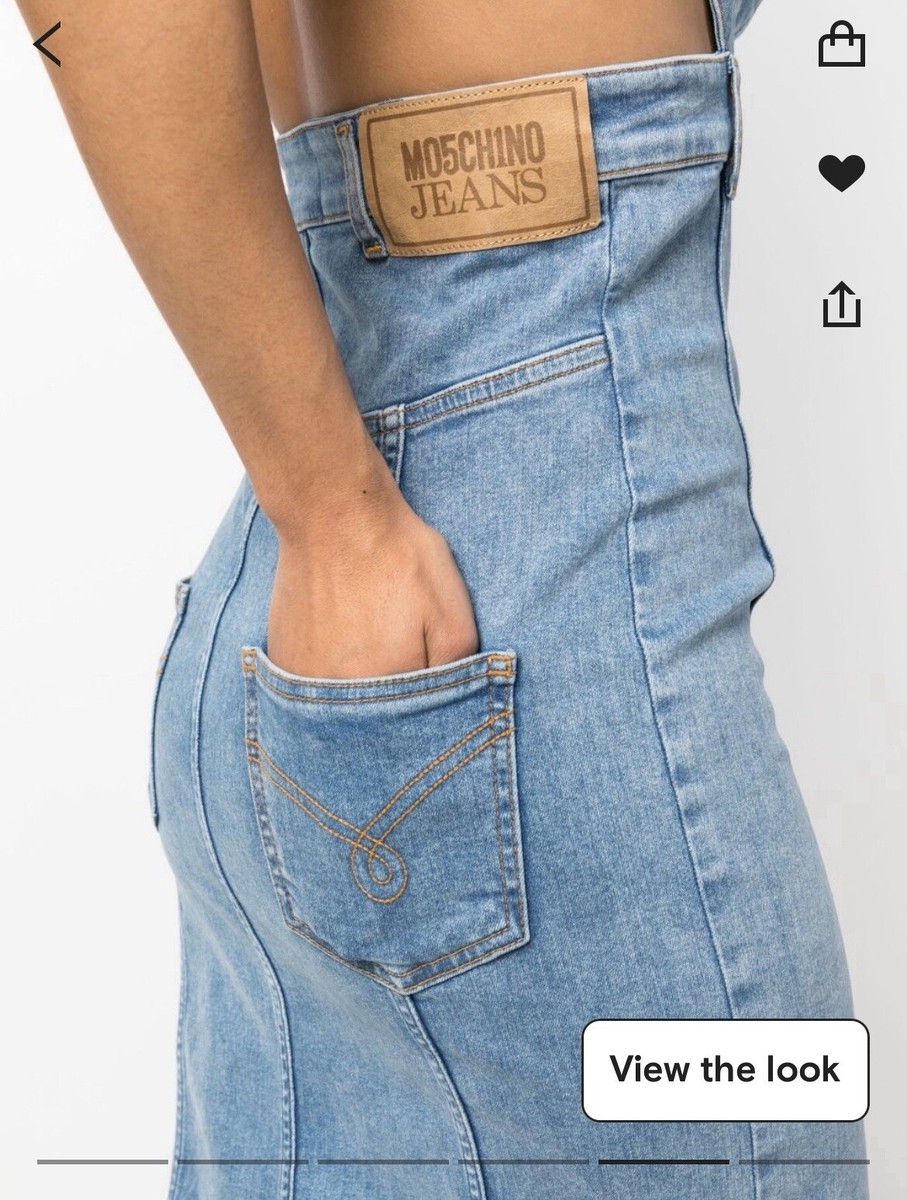 ワンピース Moschino Jeans Denim Midi Dress Moschino Jeans Cut-out Bustier Denim Dress, Medium | eBay