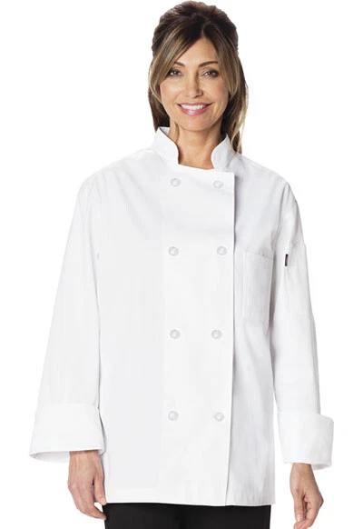 NWT DICKIES CLASSIC 8 BUTTON BUTTON CHEF COAT WHITE DC45 - Image 3 of 4