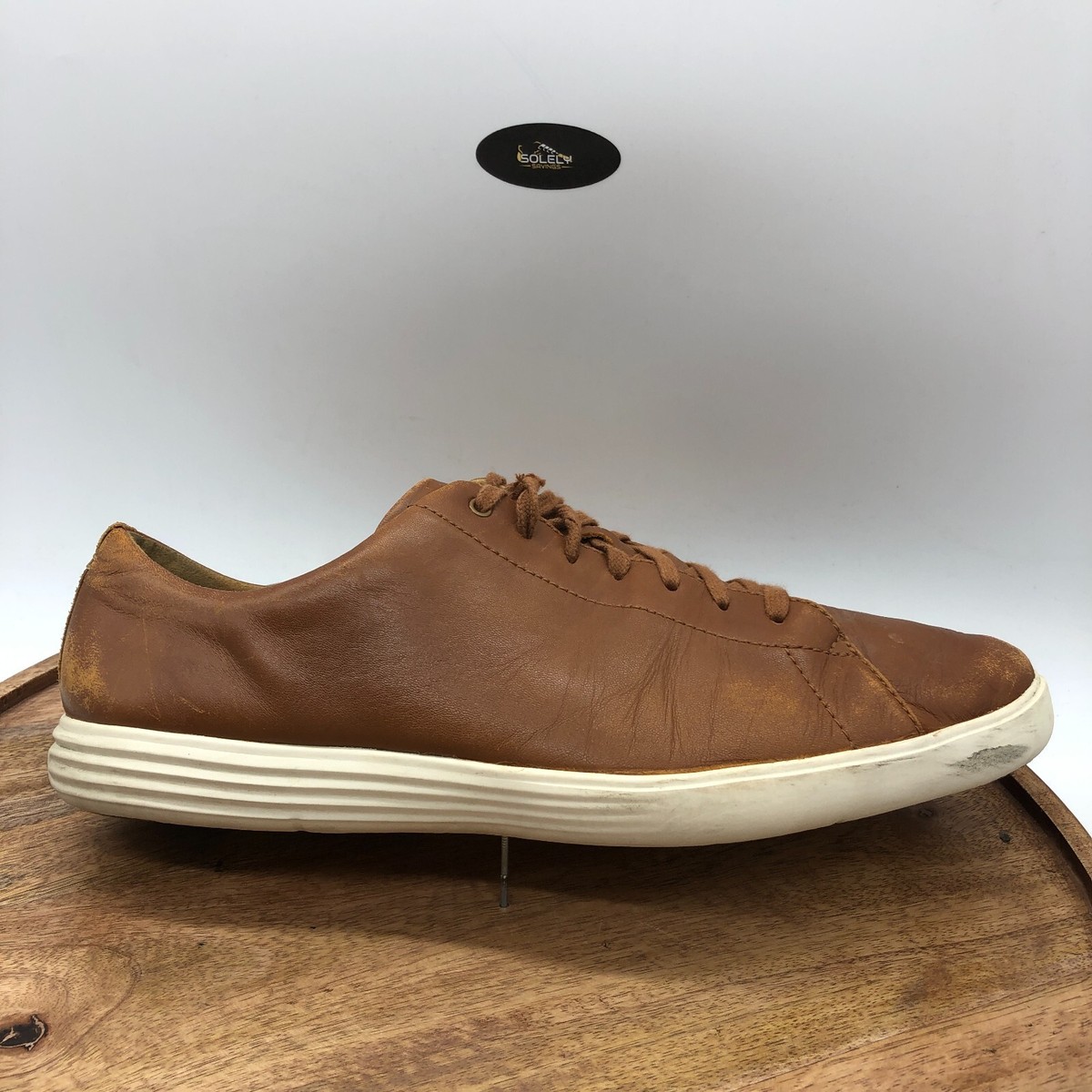 Cole Haan Sneakers Mens 11M Grand Crosscourt II Brown Casual Shoe Comfort C26521 Cole Haan Grand Crosscourt II Tan Soft Leather Sneakers  main image 4