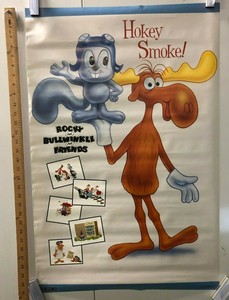 Vintage Cartoon Poster Rocky And Bullwinkle 1991 Ward Productions Classic Icons Ebay