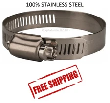 #72 HOSE CLAMP ALL STAINLESS STEEL (4-1/8" TO 5") (10 PC) AUTO ~ MARINE GRADE