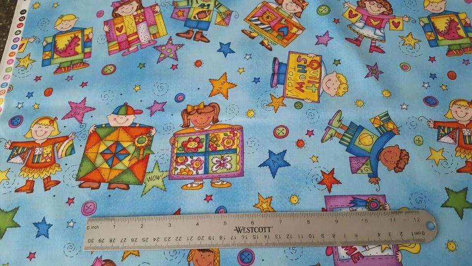 Can Quilt para niños por Kari Pearson acolchado tesoros acolchado tema azul Foto 2 de 3