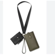 2 Piece INC Ashlii faux-leather women's phone mini crossbody wristlet + wallet