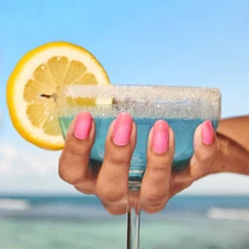 Color Street Nail Polish Strips - Pink Paradise (FMG195) HOT Pink Glitter Host