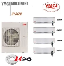 Ductless Mini Split Air Conditioner Heat pump YMGI 54000 BTU 4 Zone  12+12+12+18