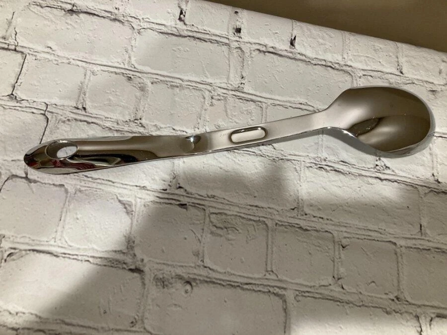 Cuchara para servir de acero inoxidable de grado comercial profesional todo revestido 13" Foto 3 de 4